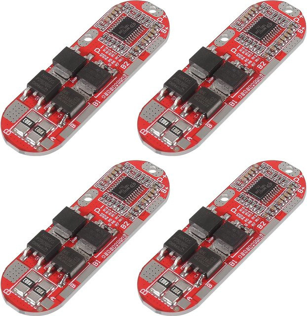 4 Stück Lithium-Batterie-Schutzplatine für 18650 Li-Ionen-Zellen, 25 A, 3S 12,6 V BMS-Ladekreis mit PCM für Polymer-Lipo-Zellen, Farbe: Rot - Bild 1