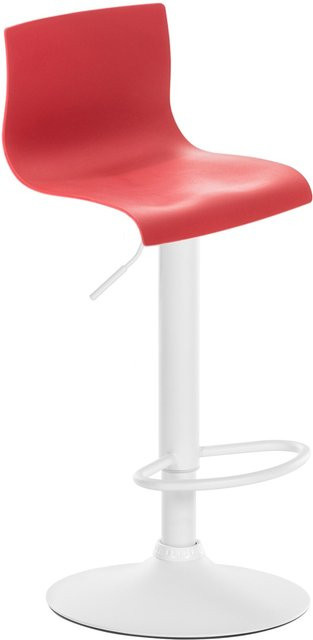 CLP Barhocker Hover mit Lehne und drehbarer Kunststoff-Sitzfläche sowie Metallgestell, höhenverstellbarer Barstuhl im modernen Design - Bild 1