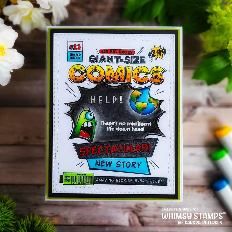 Transparenter Comic-Buch-Seitenrahmen als Stempel für DIY-Handwerk, Grußkarten und Scrapbooking aus Kunststoff - Bild 1