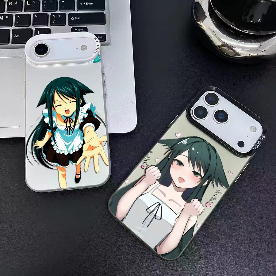S-Saya no Uta Song Saya Handyhülle für iPhone 11 bis 17 Pro Max Matte Laser Aurora stoßfeste Schutzhülle in Pink - Bild 2