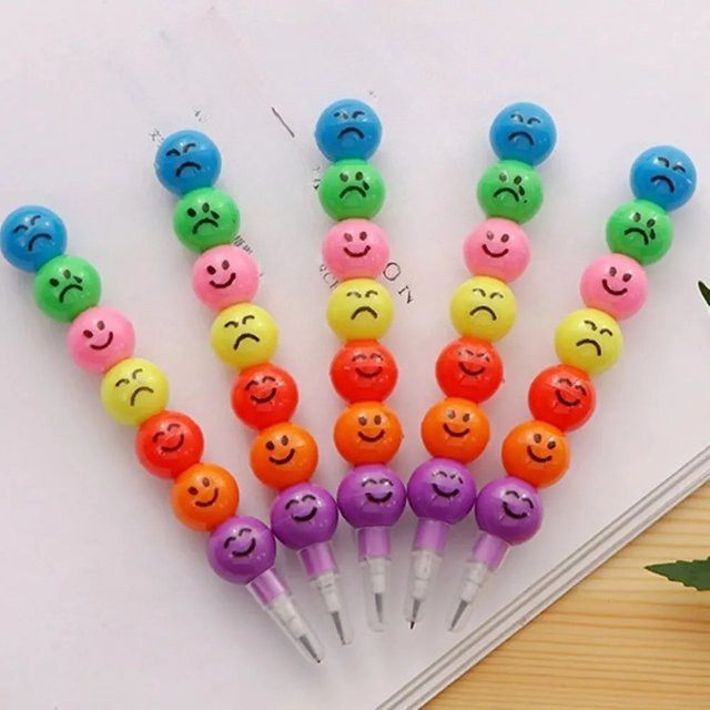 JKJK Lollipop-Baustein-Bleistifte, bunte Graffiti-Stifte, 10-teiliges Set - Bild 1