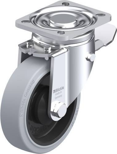 Blickle Lenkrolle mit Feststeller LH-POEV 125K-1-ST-SG in Grau und Schwarz, Rad-Durchmesser: 125 mm, Tragfähigkeit: 250 kg - Bild 1