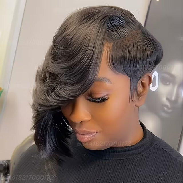 OYM HAIR Pixie-Schnitt-Perücke, kurzer Bob, Damen - Bild 1