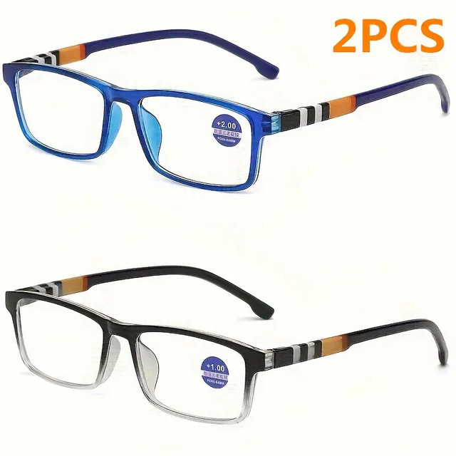 ZXWLYXGX Lesebrille, Vollrand, rechteckig, Kunststoff, Unisex - Bild 1