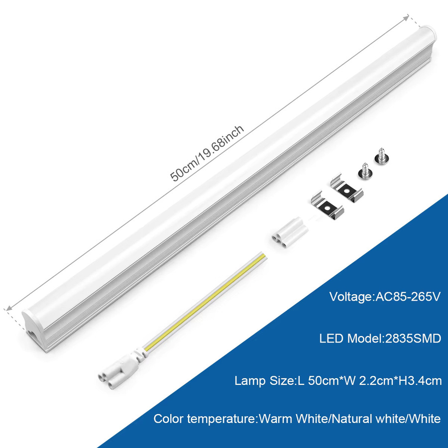 CHNAITEKE T5 LED Röhre mit Aluminium Profil, Weiß, 15W, Länge: 50 cm - Bild 2