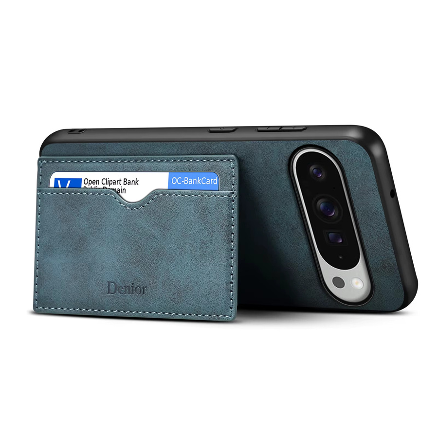 Luxus Retro Brieftasche Telefonhülle aus PU Leder für Google Pixel 9A, Pixel 10 Pro XL und Pixel 10 Pro in Schwarz mit Kartenhalter und Standfunktion - Bild 3