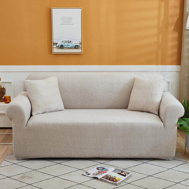 Housmife Elastischer Sofabezug mit Blumenmuster, Rutschfester Couchbezug aus Polyester und Elasthan für 4-Sitzer, Breite: 235-300 cm - Bild 1
