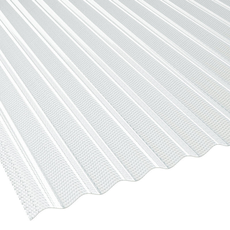 Friedrich von Lien AG Wellplatte PVC Lichtplatte mit Wabenstruktur, glasklar-bläulich, Breite: 103 cm, Stärke: 0,25 cm - Bild 1