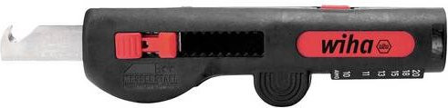 Wiha Abisolier-Multitool für Rundkabel in Schwarz-Rot, Abisolier- und Abmantelungswerkzeug für 0,5 bis 6 mm² - Bild 1