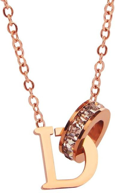 Allbestart Anhänger Edelstahl, Zirkonia, Roségold, Damen - Bild 1