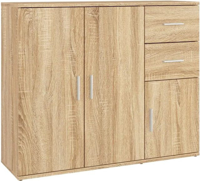 vidaXL Sideboard Sonoma-Eiche in Braun aus Holzwerkstoff, B/T/H: 91 x 29,5 x 75 cm - Bild 1