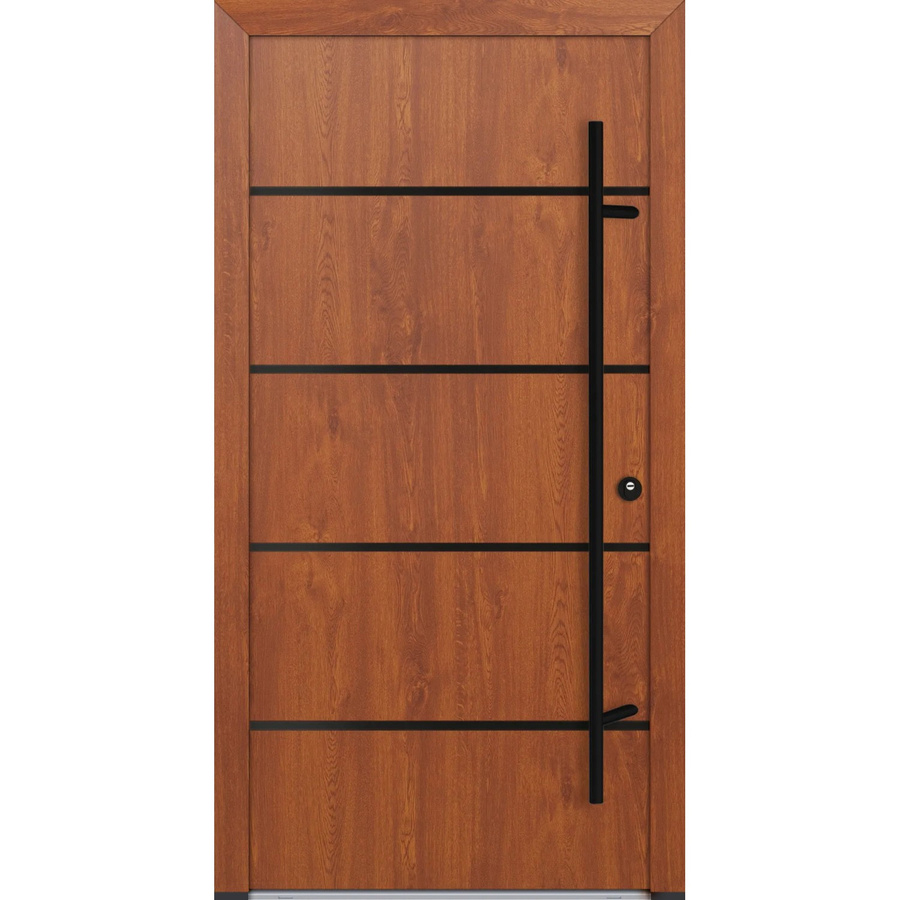 FM Türen Innenbeschläge Set AS68 Modell 22 Goldene Eiche Rechts B: 110 cm, H: 210 cm - Bild 2