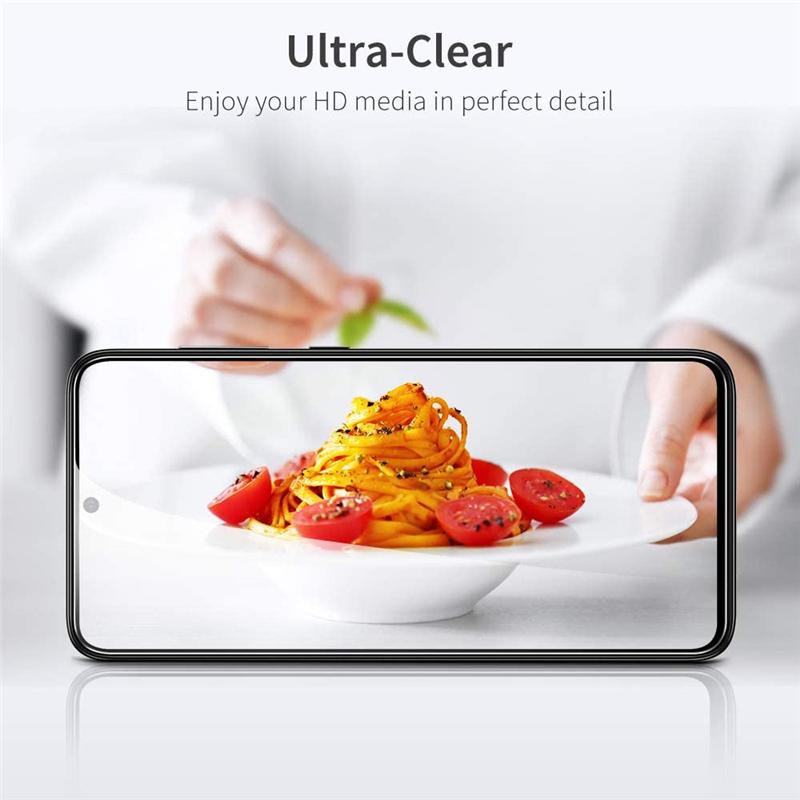 Samsung Galaxy A51 Vollbildschutz aus 9H gehärtetem Glas in Schwarz und Transparent - Bild 7