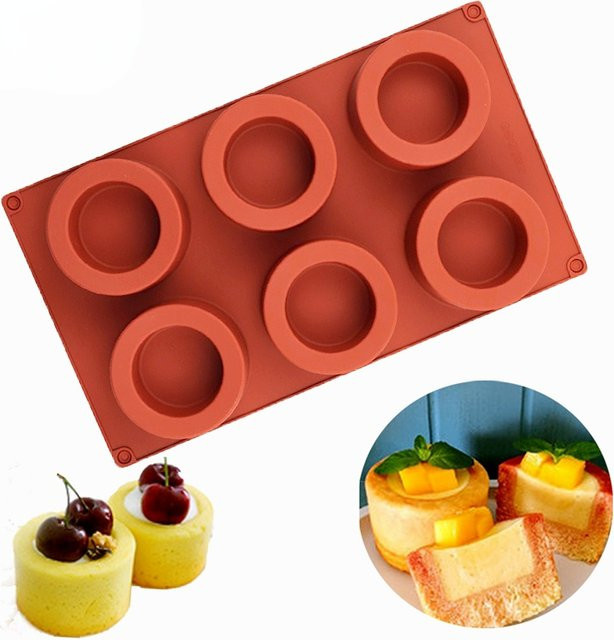 FSMHOME Silikon Backform für Muffin, Mousse und Seife, Rund, 3D-Design - Bild 1