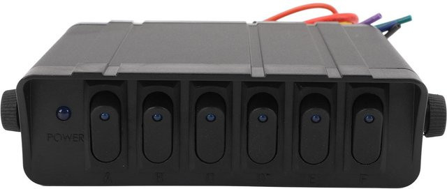 Fishine 6-fach Kippschalterbox DC12V bis 24V 40Amp SPST Panelbox für Automobil und Wohnmobil in Blau - Bild 1