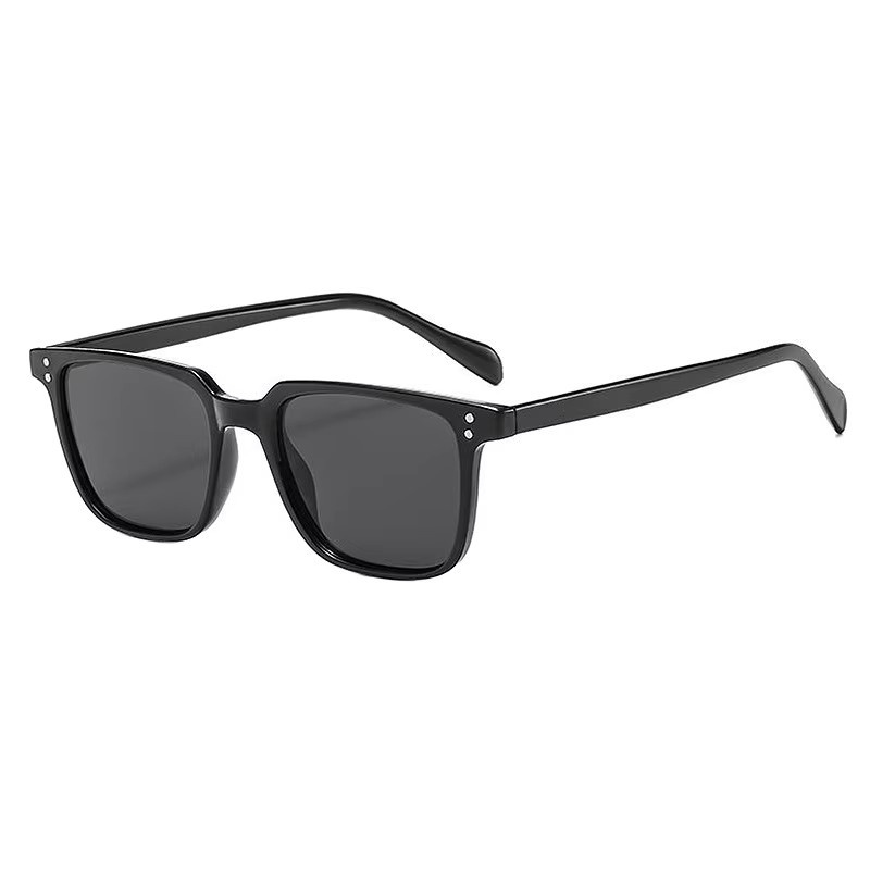 Rechteckige Sonnenbrille, Vollrand, Kunststoff, Schwarz, Unisex - Bild 1