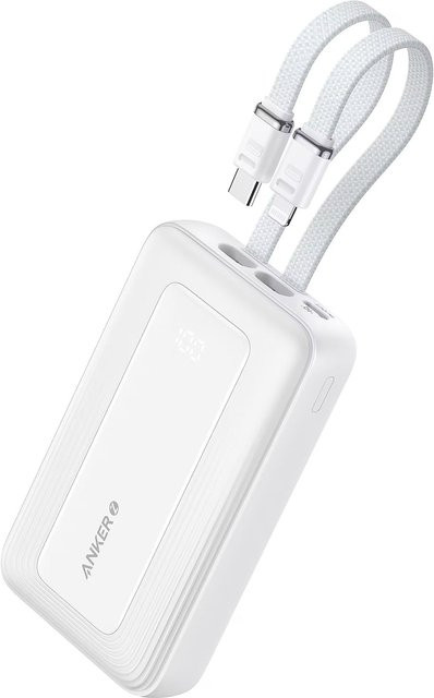 Anker PowerCore Externer Akku mit 20000mAh, 30W, QC + PD, Weiß, Anschlüsse: 1 x Lightning, 1 x USB-A, 2 x USB-C - Bild 1