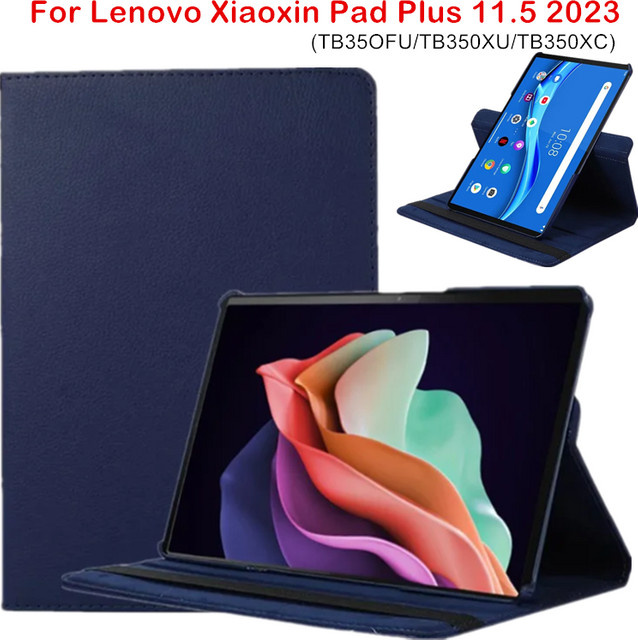 PU Leder Schutzhülle mit rotierendem Ständer für Lenovo XiaoXin Pad Plus 2023 11,5 Zoll TB350FU und Tab P11 2nd Gen TB350XU Smart Case - Bild 1