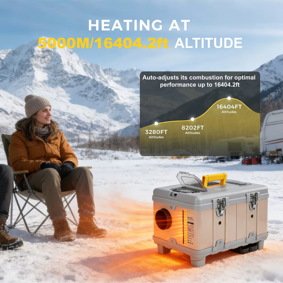 Sunster TB10 Ultra-Leise Diesel-Standheizung mit Bluetooth-App-Steuerung, 8KW, 12V/220V, Belüftungsmodus - Bild 4