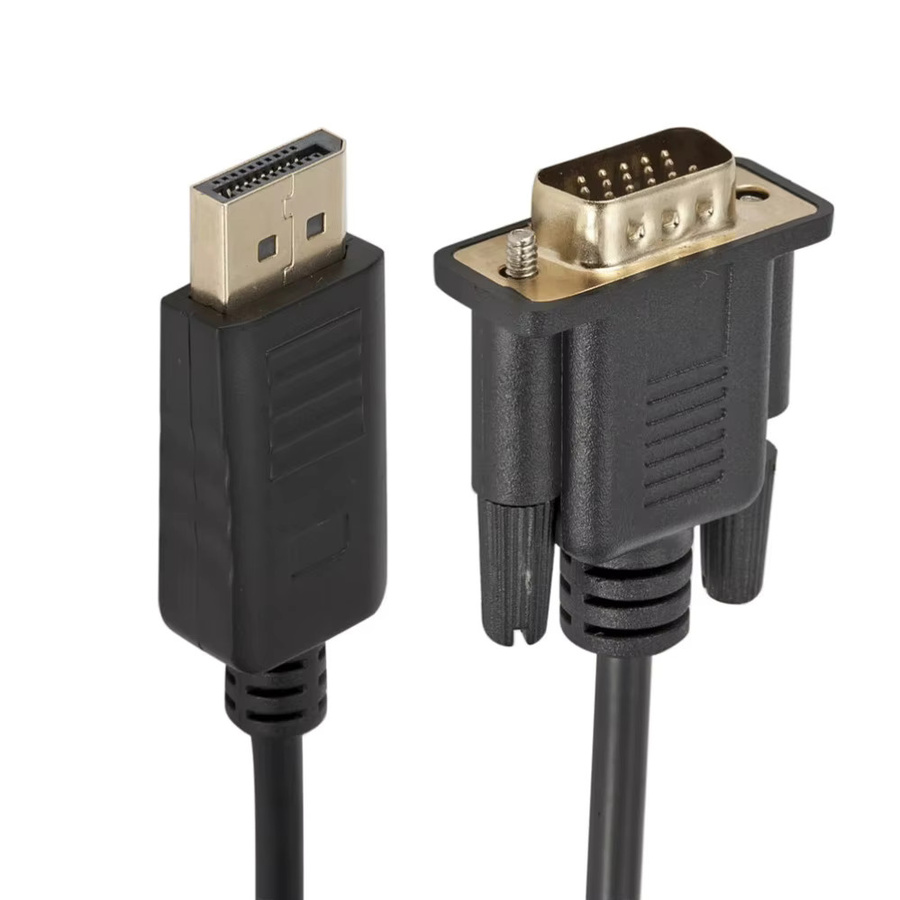PzzPss DisplayPort zu VGA Adapter Konvertierung Kabel in Schwarz für TV Monitor Laptop Computer und Projektor - Bild 4