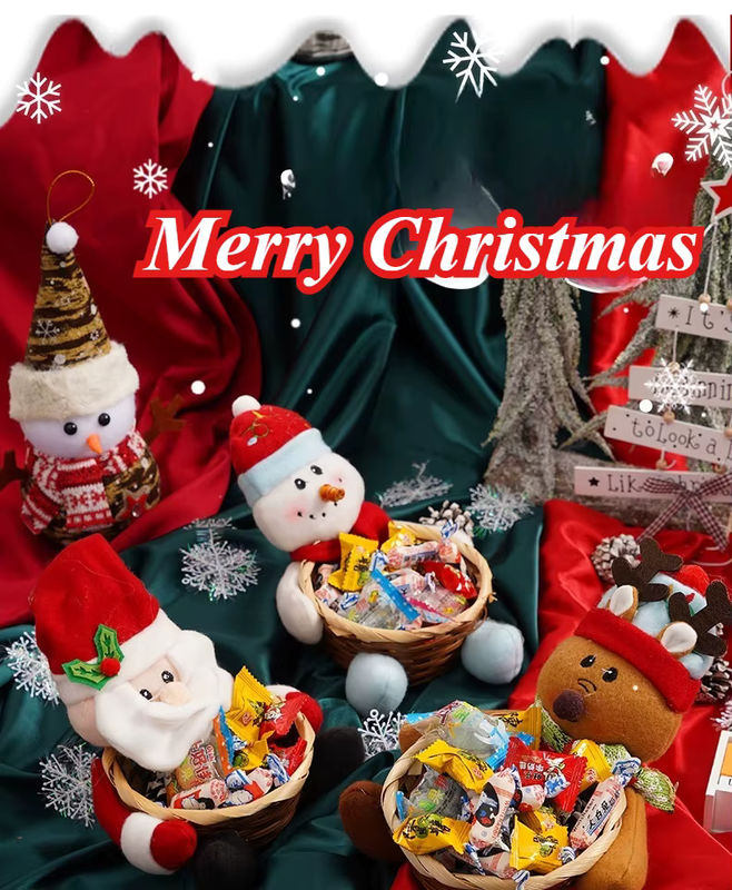 Weihnachtsmann Aufbewahrungskorb aus Rattan in Mehrfarbig für Weihnachtsdekoration und Süßigkeiten - Bild 6
