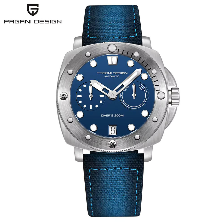 PAGANI Design Armbanduhr, Automatik, Edelstahl, Saphirglas, Blau, Herren - Bild 6