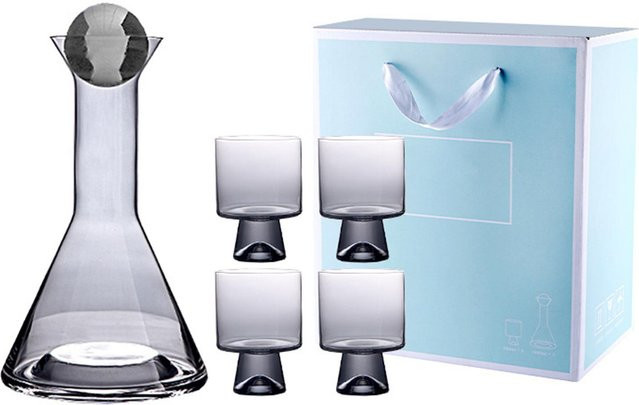 Aimo Glas-Set Retro mit Wasserkrug und Wasserbecher, transparent - Bild 1