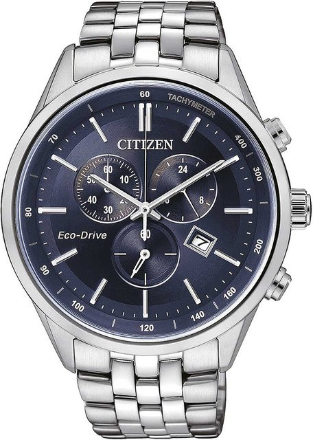 Citizen Chronograph, Solar, Edelstahl, Blau, 42 mm, Herren - Bild 1