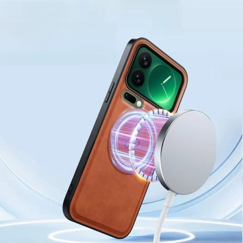 Xiaomi Mi 17 Pro Max 17 Pro Luxus PU-Lederhülle mit MagSafe-Ladefunktion, Magnetständer und Kameraschutz in Grün - Bild 2