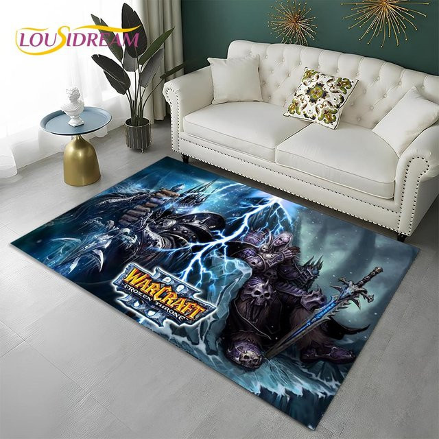 Magic Zhu World of Warcraft Lichkönig Teppich, blau, B/H: 60 x 90 cm - Bild 1