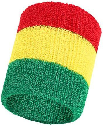 Lucky Lucky Jewelry Schweißband, Regenbogenstreifen, gelb/grün, Unisex - Bild 1