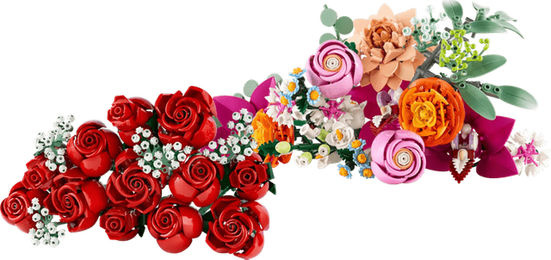 LEGO Blumenstrauß Dekoration in Rot, Rosa und Mehrfarbig aus Kunststoff - Bild 1