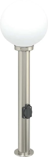 vidaXL Pollerleuchte aus Edelstahl in Silber mit Auslass, IP44, E27, Höhe: 80 cm - Bild 1