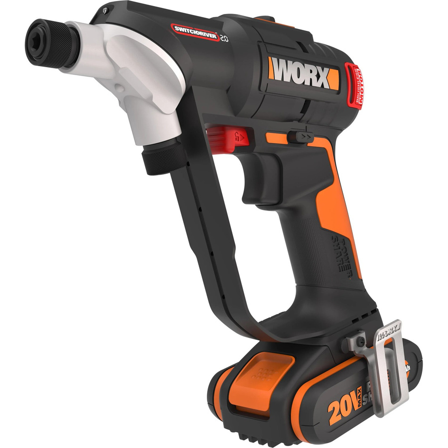 Worx WX177 20 V Akku-Bohrschrauber in Orange inklusive 2 Ah Akku und Koffer (Worx Powershare) - Bild 1
