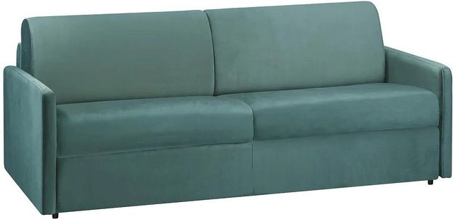Vente-unique Schlafsofa Calife in Smaragdgrün mit Samtbezug, Breite: 190 cm - Bild 1