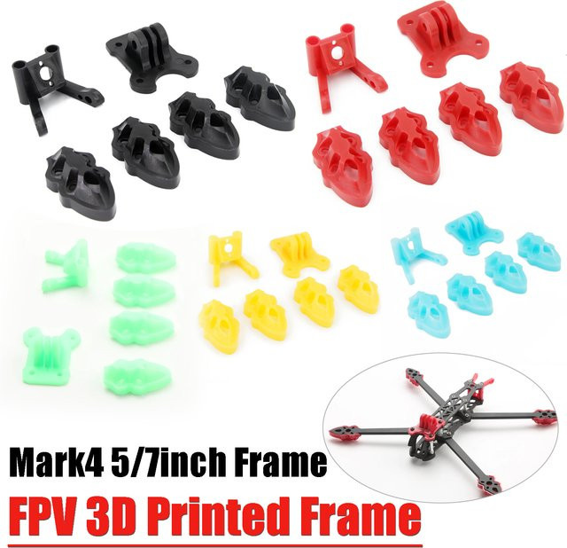 YSIDO Mark4 FPV-Rahmen 3D-Druck-Kit für 5-Zoll oder 7-Zoll Racing Drohnen in Gelb - Bild 1