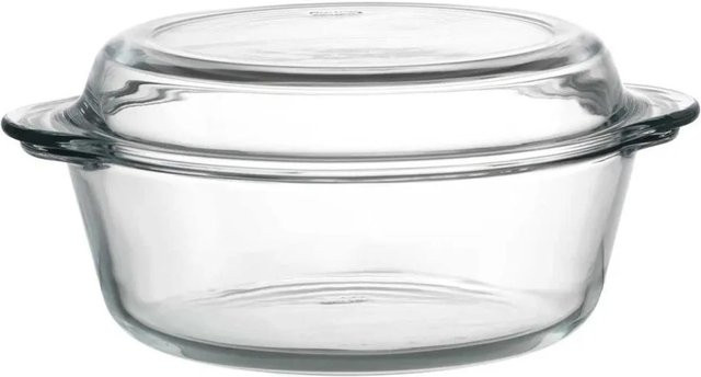 Ritzenhoff & Breker Cucina Auflaufform aus Glas mit Glasdeckel, rund, transparent, Durchmesser: 23,0 cm, Höhe: 2,0 cm - Bild 1