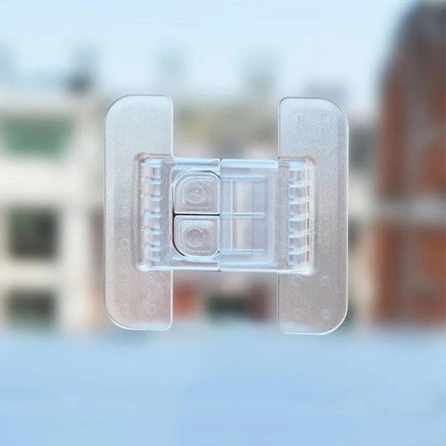 NATAWA Baby-Sicherheits-Kühlschrankschloss als Schranktürschloss mit Schnalle in Transparent - Bild 1