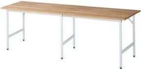 Rau Arbeitstisch Jerry höhenverstellbar, braun, B/T/H: 250 x 80 x 80-85 cm - Bild 1