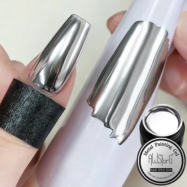 AWStorG Nagellack, Silver Metallic, 5 ml - Bild 1