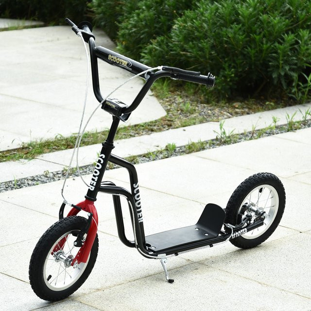 HOMCOM Kinderroller schwarz mit verstellbarem Lenker - Bild 2