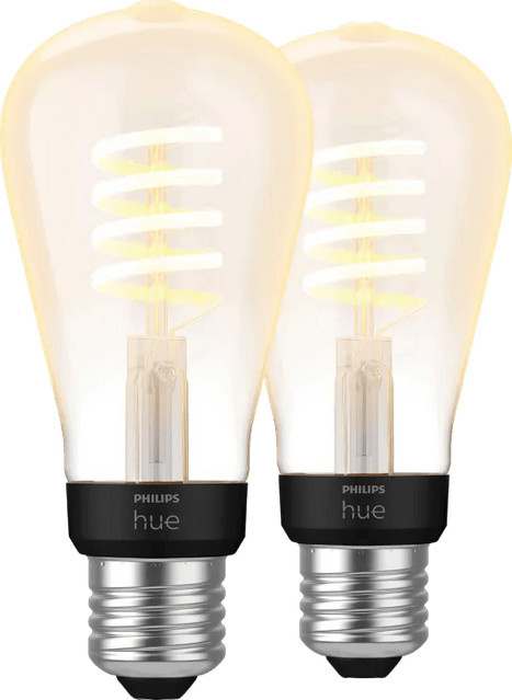 Philips Hue Filament LED-Lampe White Ambiance Edison E27 Doppelpack, transparent - Bild 1