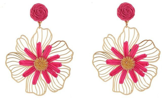 Binchi Outdoor Product Hängeohrringe, Metall, rose rot, Damen - Bild 1