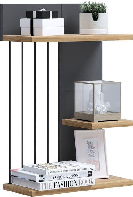 VCM Modernes Hängeregal Dolira M aus Holz in Braun, Wandregal für Wohnzimmer, Büro und Flur, B: 60 cm, H: 40 cm, T: 19 cm - Bild 1