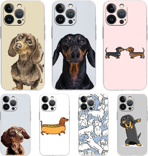 Remazy Handyhülle mit Dackel-Motiv für iPhone 11 bis iPhone 17 Pro Max, luftstoßfeste Schutzhülle - Bild 1