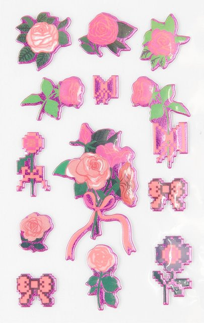 Rico Design Paper Poetry Puffy Sticker La Vie en Rose Rosen - Bild 1