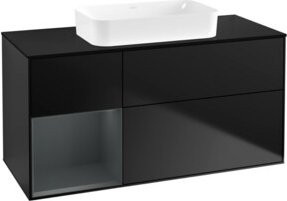 V&B Waschtischunterschrank Finion in Blau lackiert, B/T: 120 x 60 cm - Bild 1