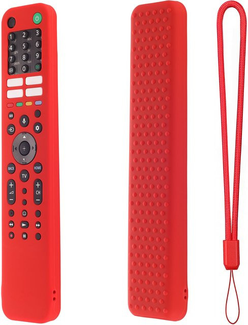 Silikon Schutzhülle für Sony Fernbedienungen RMF-TX520E, RMF-TX5200P, RMF-TX520B, RMF-TX520T in Schwarz oder Rot - Bild 1