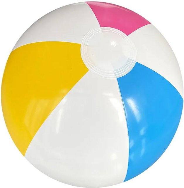 Linyi toy Aufblasbarer Strandball, Sechsfarbig, 30 cm, ab 14 Jahre - Bild 1