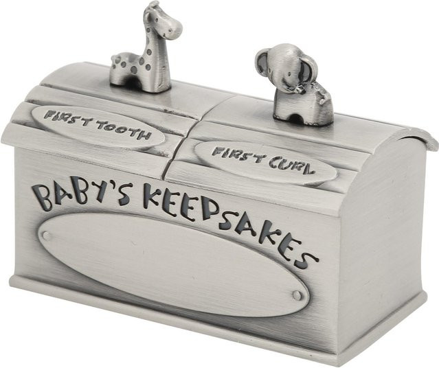 Baby-Erinnerungsbox im europäischen Stil aus Zinklegierung in Silber - Bild 1